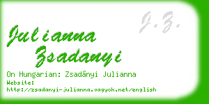 julianna zsadanyi business card